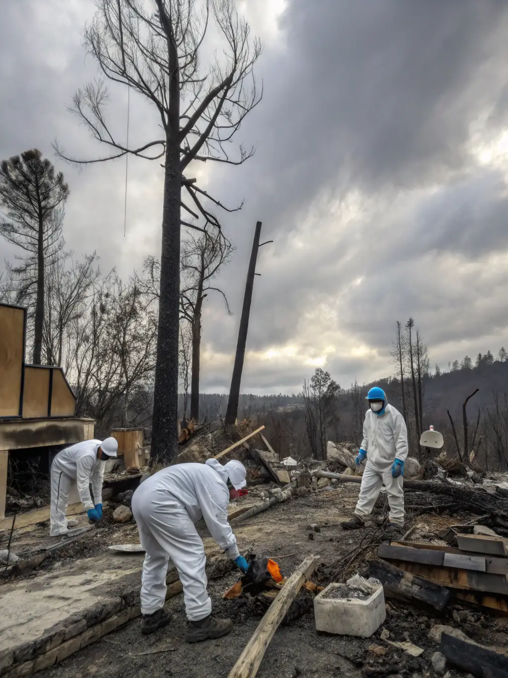 A picture of a controlled burn being conducted in a forest area, demonstrating the organization's use of fire management techniques for ecosystem health.