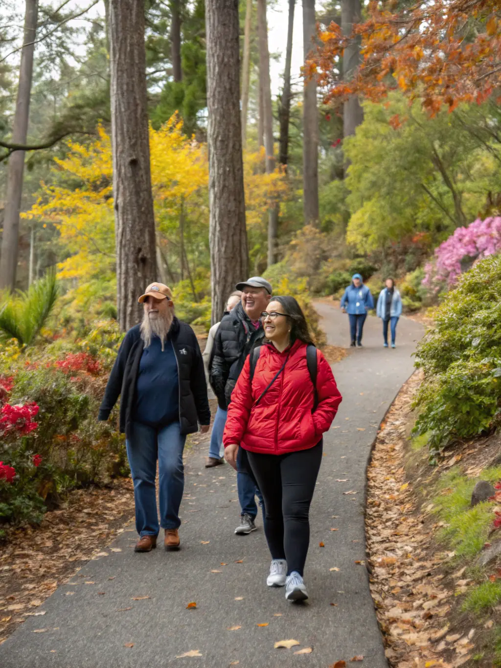 A photo of a guided nature walk with community members, emphasizing the organization's efforts to raise awareness and promote environmental education.