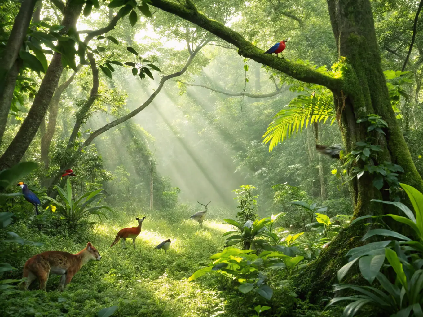 A lush forest landscape in Nouvelle-Aquitaine, highlighting sustainable forestry practices and biodiversity conservation efforts.